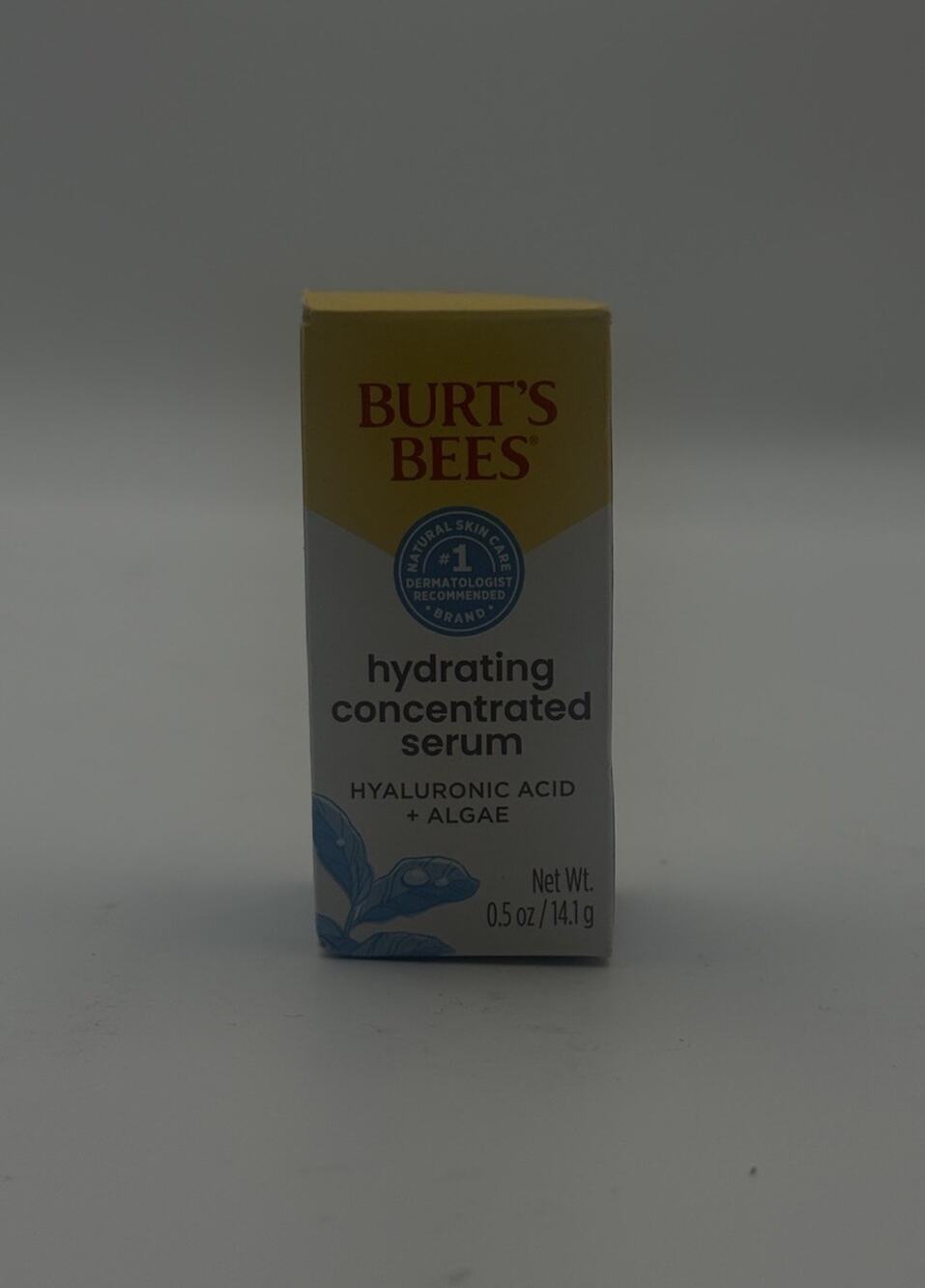Burt's Bees Hydrating Concentrated Serum with Hyaluronic Acid + Algae 0.5 oz New